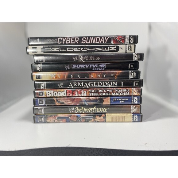 WWE DVD Lot (10) PPV Events + Rare Cage Match Compilation - WWF Bloodbath More - Picture 1 of 10